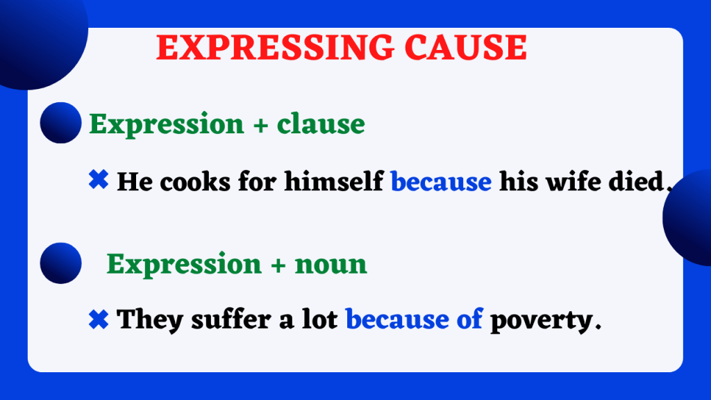 How to express cause