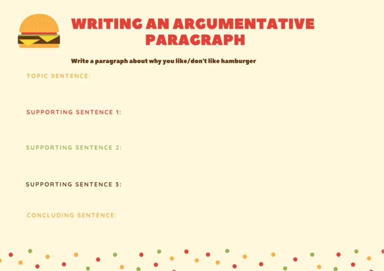 How To Write An Argumentative Paragraph - ENGLISH4ALL